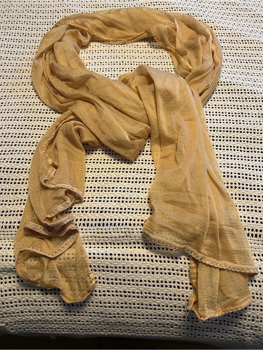Lightweight Mustard Yellow Women's Chiffon Scarf